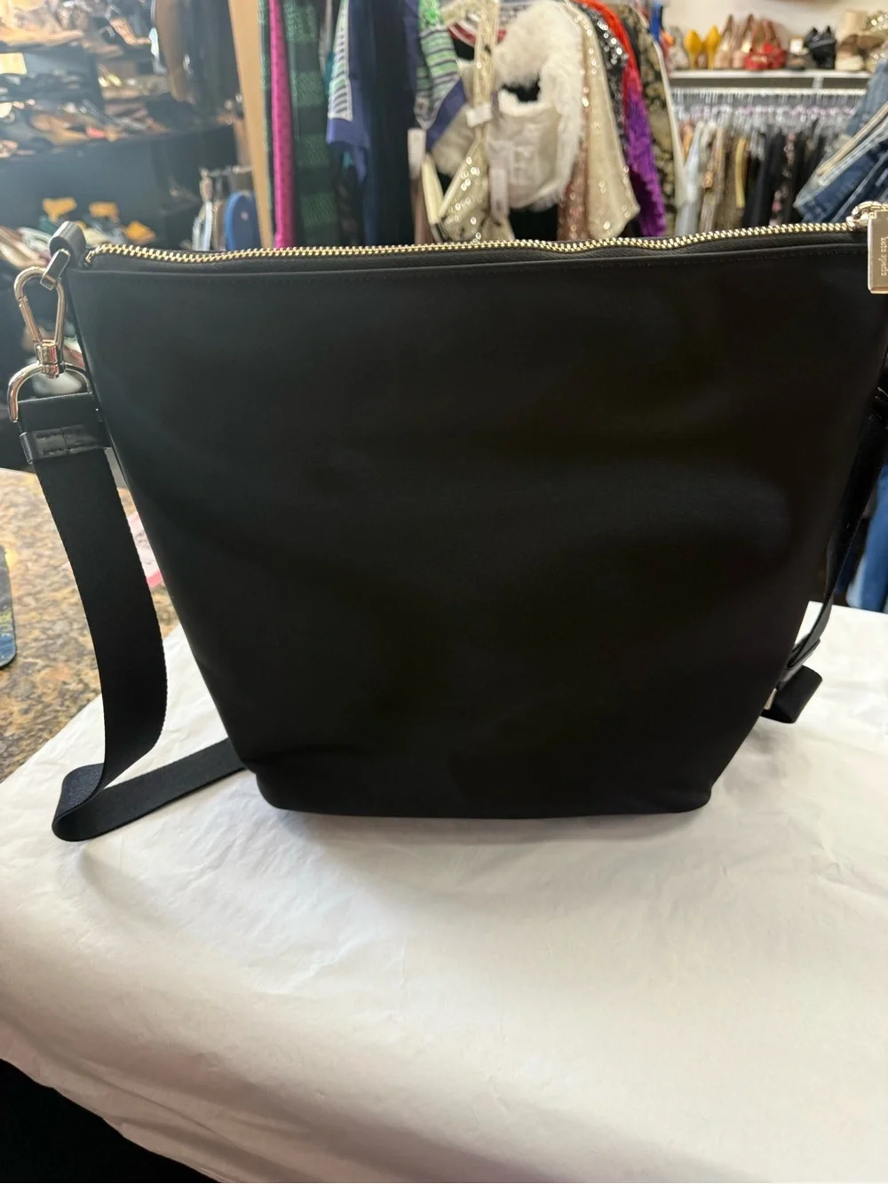 Kate Spade The Little Better Black Nylon Duffle Crossbody Shoulder Bag